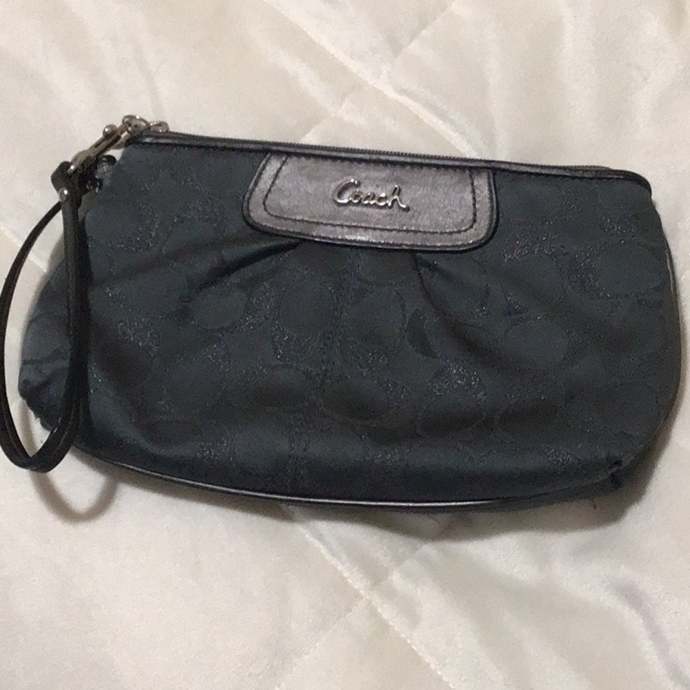 Blue Coach wristlet